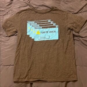 Kid’s Grey Graphic T-Shirt with Blue Error Design